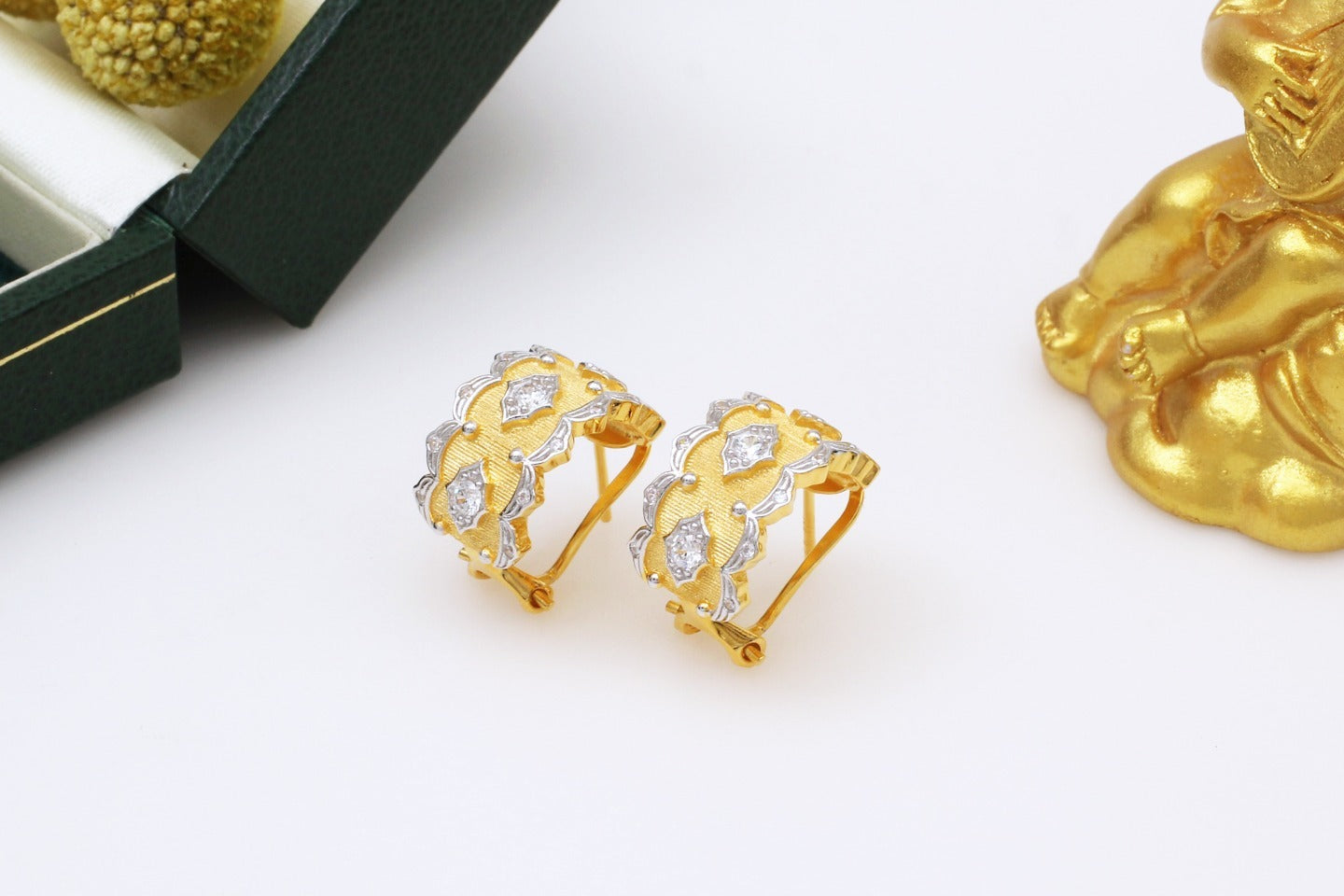 Golden Chateau Two-Tone Gold-Plated .925 Sterling Silver Earrings