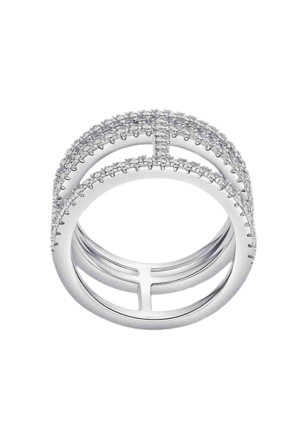 Moissanite Cutout Frame Ring