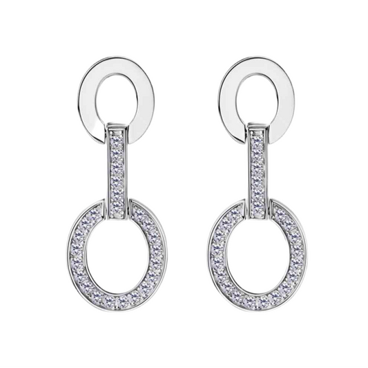 Moissanite 925 Sterling Silver Earrings