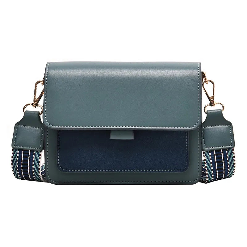 Small Crossbody Bag with Complementary Sturdy Colored Fabric Strap