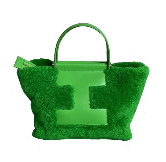 “Me, Myself and I” Wool and Leather Day Bag