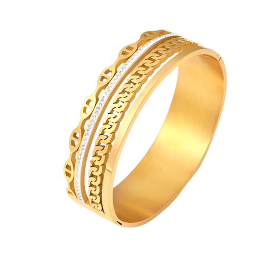 18K Gold-Plated Czech Diamond Bracelet