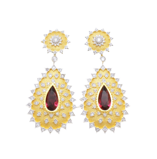 Gold-Plated Sterling Silver Dangle Earrings
