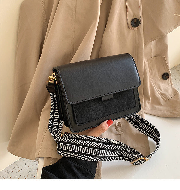 Small Crossbody Bag with Complementary Sturdy Colored Fabric Strap