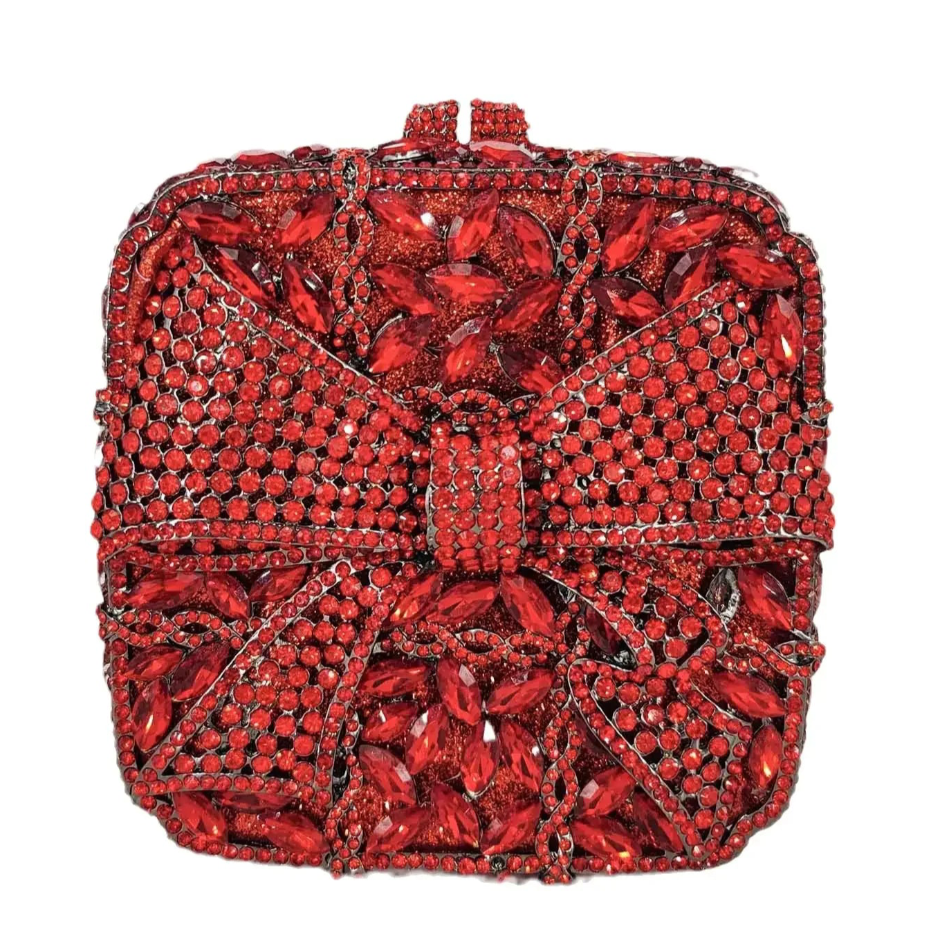Crystal Party Clutch with Bow Decoration