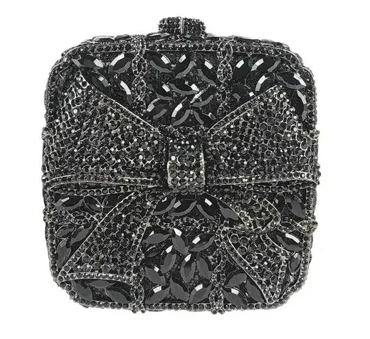Crystal Party Clutch with Bow Decoration
