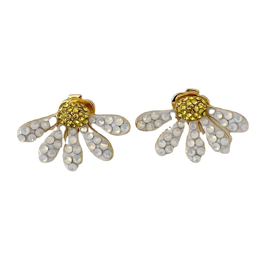 Cute Gold-Plated Daisy Flower Earrings