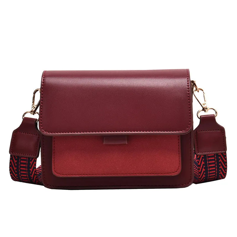 Small Crossbody Bag with Complementary Sturdy Colored Fabric Strap