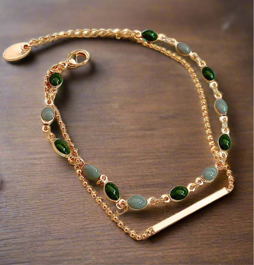 Alloy Double-Layered Bracelet