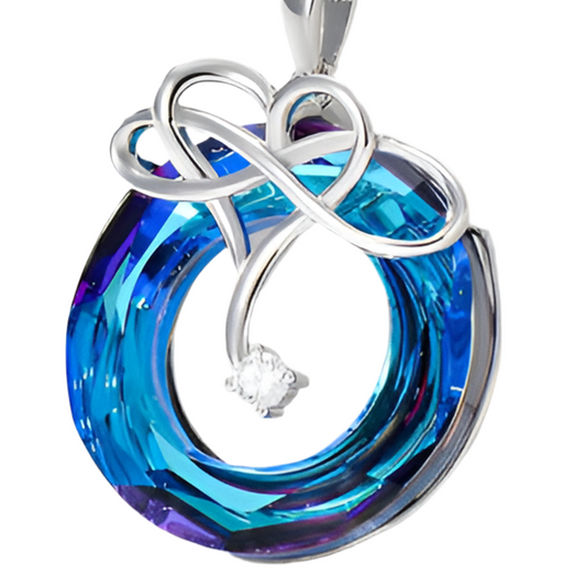 925 Sterling Silver Natural Crystal Pendant Necklace