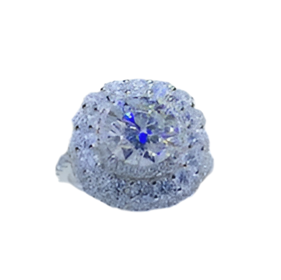 2 Carat Moissanite 925 Sterling Silver Ring