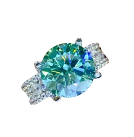 5 Carat  Moissanite 4-Prong Wide Band Ring