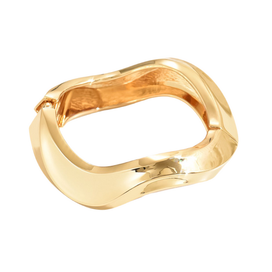 Elegant Sculpted Gold Bracelet