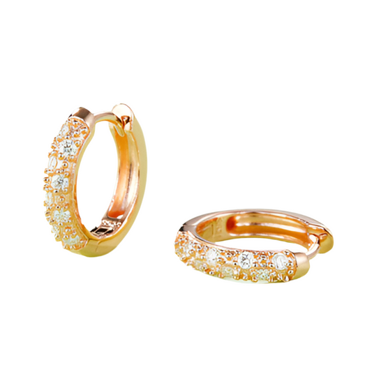 Moissanite 925 Sterling Silver Huggie Earrings