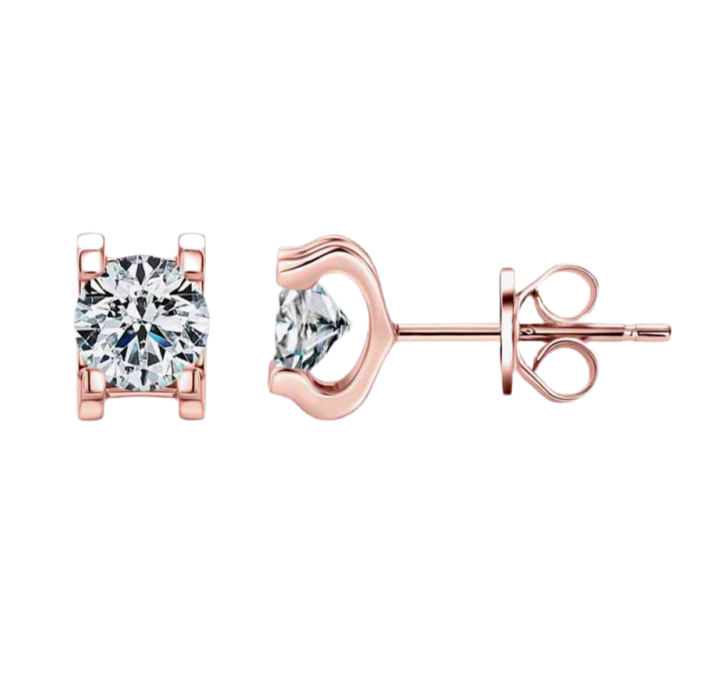 Moissanite 925 Sterling Silver Stud Earrings