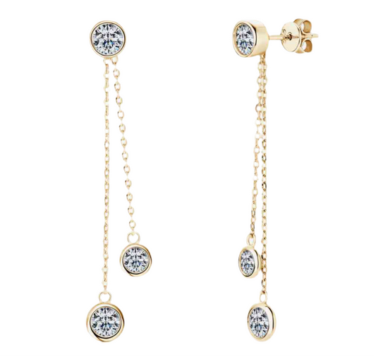 2.6 Carat Moissanite 925 Sterling Silver Earrings