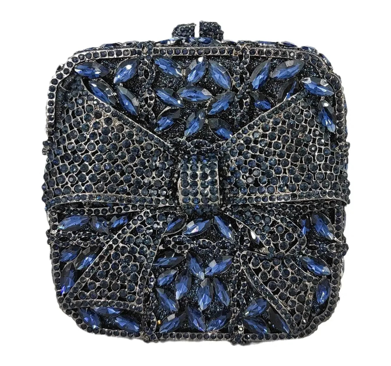 Crystal Party Clutch with Bow Decoration