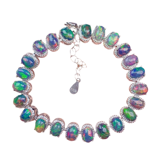 Colorful Black Opal Bracelet