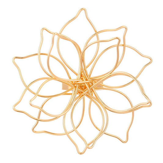Exquisite 14K Gold-Plated Floral Jewelry Set