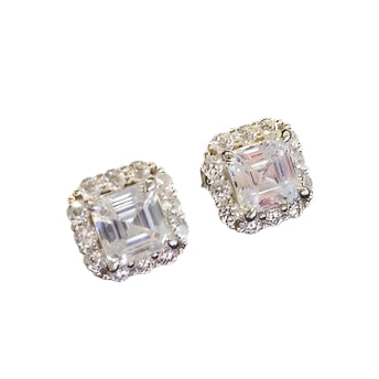 2-Carat Moissanite .925 Sterling Silver Stud Earrings
